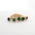 Five 14k Yellow Gold Rings With Cabochon-Cut Emeralds Size 6.5 For Sale - Image 4 of 14