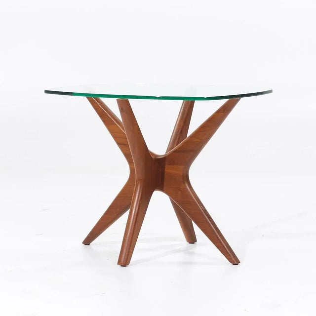 Adrian Pearsall Mid Century Walnut Jacks Side Tables - Pair For Sale - Image 9 of 11