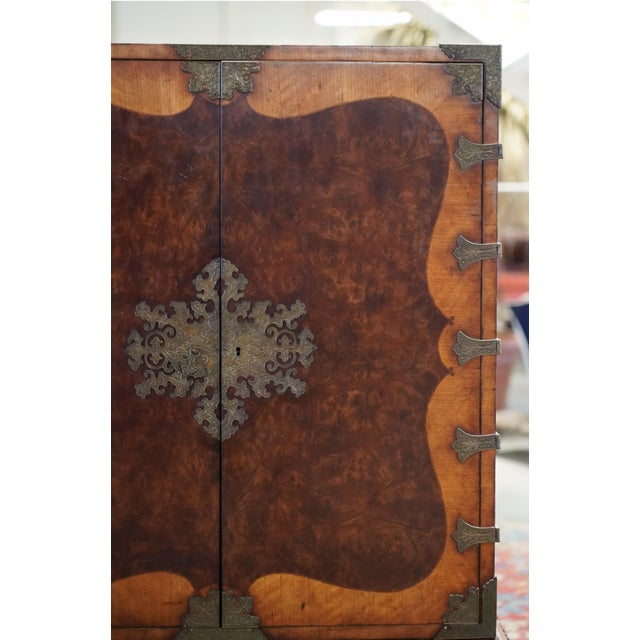 Queen Anne Late 20th Century Jonathan Charles Writing Cabinet Queen Anne Windsor Collection For Sale - Image 3 of 11