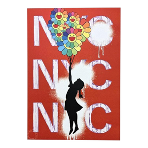Death Nyc - Banksy Flying Balloon Girl, Nyc and Murakami - Limited Edition With Certificate