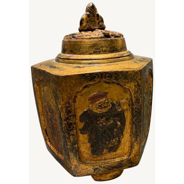 1920s Vintage Japanese Seifu Takaoka Bronze Koro Incense Burner Gilt Figural Signed For Sale - Image 5 of 10