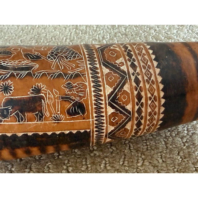 An extraordinary, museum-scale masterwork of traditional South American folk art, this monumental 22-inch long Peruvian...