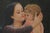 Large Framed Oil Painting on Canvas - Woman & Child Signed For Sale - Image 9 of 18