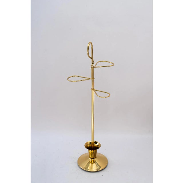 Umbrella brass stand vienna around 1950s Brass polished and stove enameled