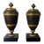 Antique Early 19th Century French Empire Directoire Gilt & Patinated Bronze Urn Form Cassoulettes on Marble Bases Circa 1810 - a Pair For Sale