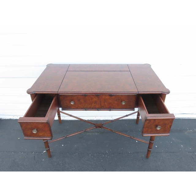 Hollywood Regency Henry Link Bali Hai Style Faux Bamboo Computer Desk 6438a For Sale In Miami - Image 6 of 16