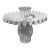 19th Century Antique Victorian Fluted White Milk Glass Petticoat Lampshade - 3" Fitter For Sale