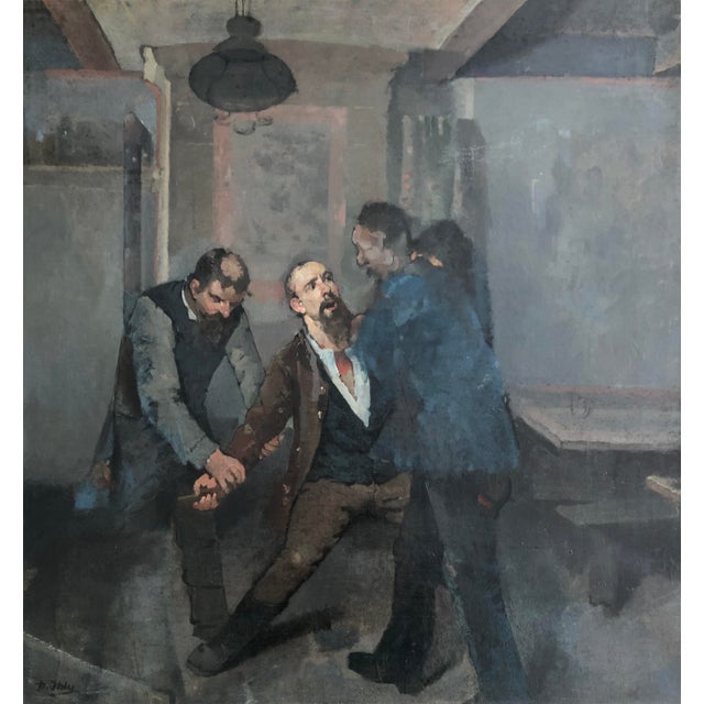 Daniel Ihly, L'arrestation, Oil on Canvas For Sale - Image 8 of 8