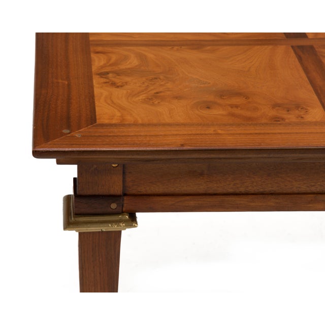 Mastercraft Mid Century Burl Brass Coffee End Side Table Unmarked For Sale - Image 13 of 16