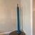 This vintage blue Lightolier pencil shaped floor lamp is fun and brings flair to any room. Likely from the 1970s, it has a...