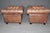 Pair of English Custom Chesterfield Brown Distressed Leather Tufted Club Chairs For Sale In Philadelphia - Image 6 of 10