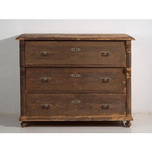 Vintage Chest of Drawers with Dark Patina, 1920 For Sale - Image 4 of 11