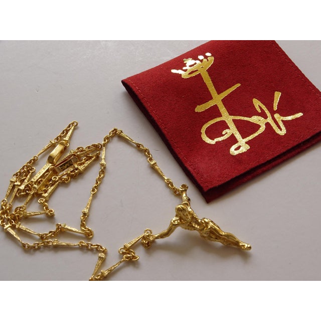 Christ of Saint John of the Cross Pendant in the style of Salvador Dali For Sale - Image 8 of 9