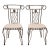 Vintage French Style Wrought Iron Garden Chairs With Sunburst Design, 2 Pieces For Sale
