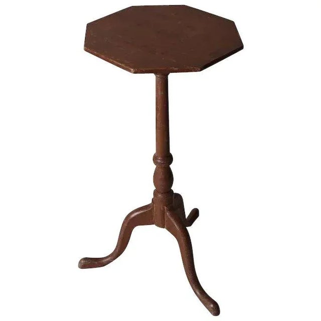 Late 18th Century American Federal Paint Decorated Octagonal Side Table or Candlestand For Sale - Image 10 of 10