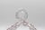 English Circa 1880 English Cranberry Glass Bride's Basket With Clear Handle For Sale - Image 3 of 8