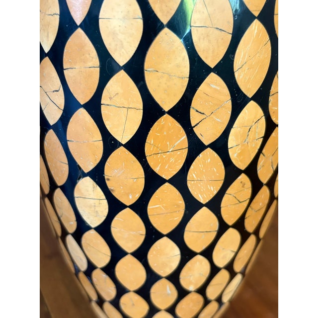 R&y Augousti Coconut Shell Marquetry Vase — Sculptural Ovoid, Paris For Sale - Image 4 of 8