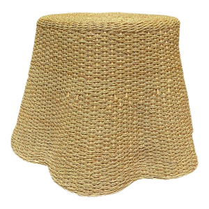 Late 20th Century Trope l'Oeil Draped Wicker Table