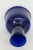 Mid-Century Modern Mid Century Cobalt Blue Glass Wide Bottle Vase For Sale - Image 3 of 11