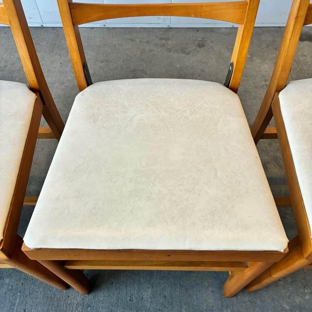 1960s Mid Century Modern Dining Chairs – Set of 4 Norquist Bentwood Chairs W/ Upholstered Seats. Vintage McM. For Sale - Image 5 of 5