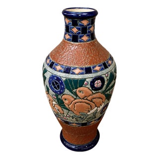 Art Deco Period Glazed Earthenware Vase, 1920s For Sale