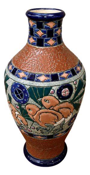 Art Deco Period Glazed Earthenware Vase, 1920s