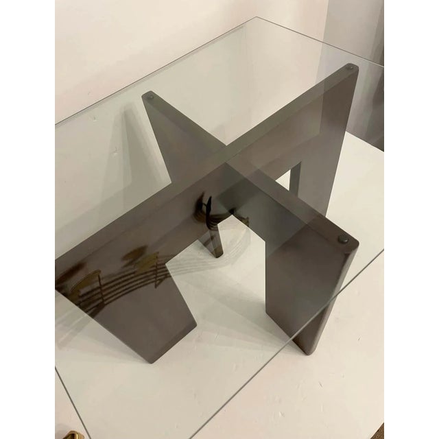 Adrian Pearsall Walnut and Glass Side Table For Sale In New York - Image 6 of 13