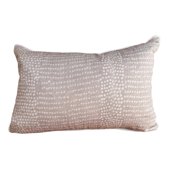 Lacefield Designs Beige & White Throw Pillow For Sale