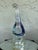 Vintage Blue & Clear Art Glass Swan Sculpture With Controlled Bubble Inclusions For Sale - Image 9 of 12