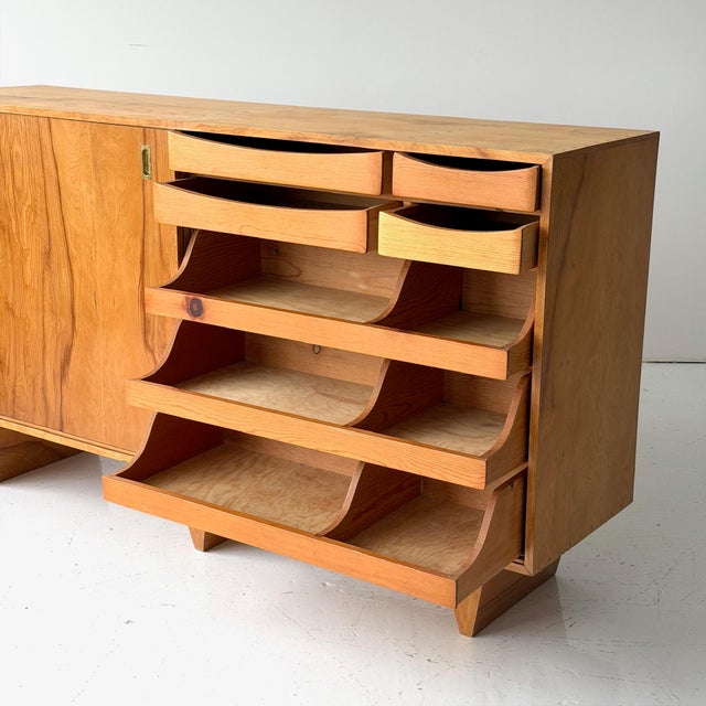 1950s Inlaid Wood Credenza by Herbert Fritz Jr., Attributed For Sale - Image 10 of 11