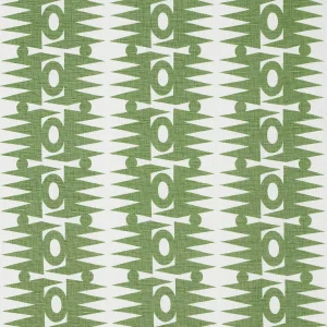 Schumacher x Drusus Tabor Ra Fabric in Green