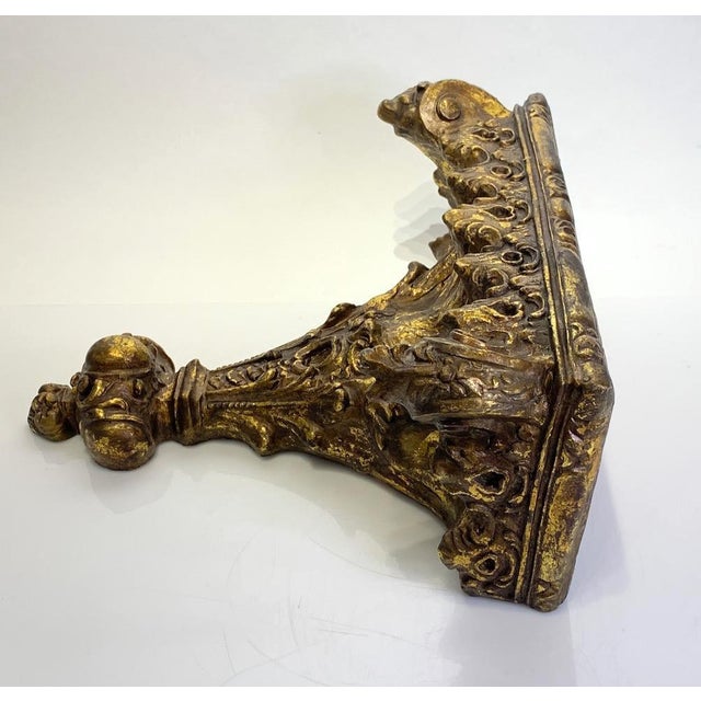 Large Renaissance Revival Ornate Gilt Wall Shelf / Corbel | Chairish