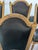 Set of 6 Antique 19th Century French Louis XVI Giltwood & Black Leather Dining Chairs For Sale - Image 9 of 13