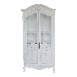 White Armoire Cabinet, French Provencial, 1950's