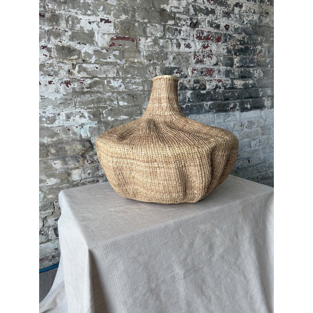 Oversized Sculptural Woven Vessel – Natural Fiber Statement Decor For Sale - Image 4 of 6