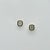 Metal Gia Cushion Diamond Stud Earrings in 18k Yellow Gold & Black Rhodium - Set of 2 For Sale - Image 7 of 9
