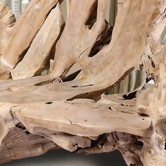 Modern Free Form Teak Root Bench 29 For Sale - Image 10 of 12