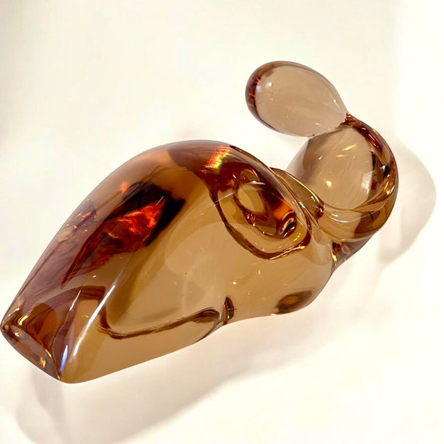 Signed Unique Piece Elio Raffaeli, Large and Heavy Sculpture Umano Astratto 1970s, Murano Glass, Art Object For Sale - Image 9 of 18