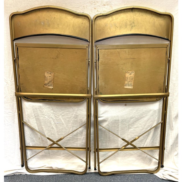 1960's Mid Century Modern A. Fritz & Co Folding Game Chairs- A Pair For Sale - Image 18 of 18