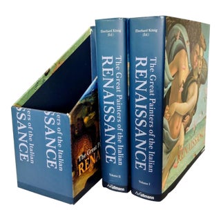 Great Painters of the Italian Renaissance Extra Large Collectors Ed. Art Book 2 Vol.Set with Slipcase Box For Sale