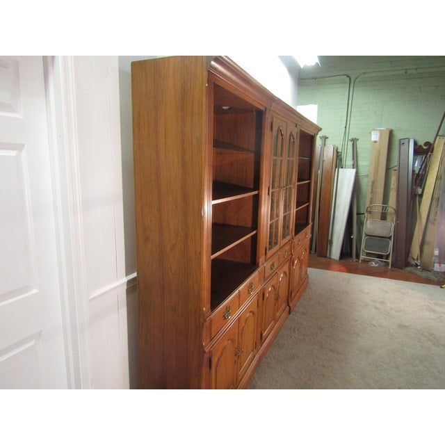 Thomasville Thomasville Fisher Park Pecan Four Piece Bookcase Unit For Sale - Image 4 of 12