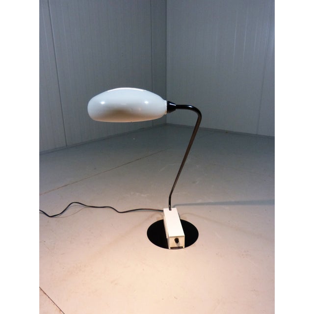 Italian Desk Lamp in White & Black, 1980s For Sale - Image 10 of 15