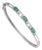 Art Deco Style 1.67 Ct Oval Natural Emerald & Diamond Hinged Bangle Bracelet - New Year Gift For Sale