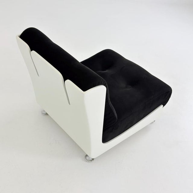 Black Mid-Century Space Age Modular Lounge Chair by Mario Bellini for Roche Bobois, Italy, 1970s For Sale - Image 8 of 15