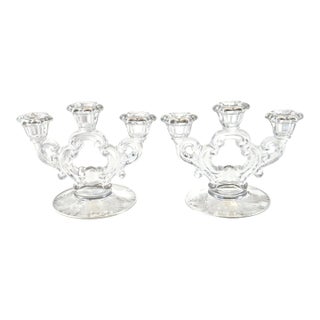 Leaf & Vine Sterling Overlay Candle Holders - a Pair For Sale