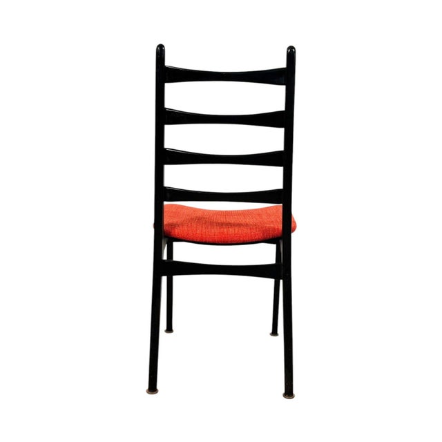 Mid 20th Century Mid 20th Century Set of 4 Italian Mid-Century Modern Ladder-Back Dining Chairs For Sale - Image 5 of 12