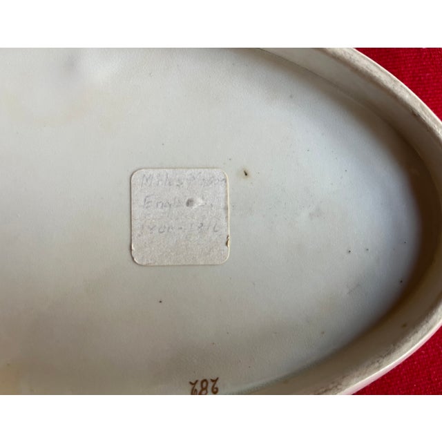 Antique Early 19th C. Miles Mason Porcelain Dish With Neoclassical Scenes Depicting the Fine Arts - Painting, Sculpture, Music, Literature Circa 1805 For Sale - Image 9 of 9