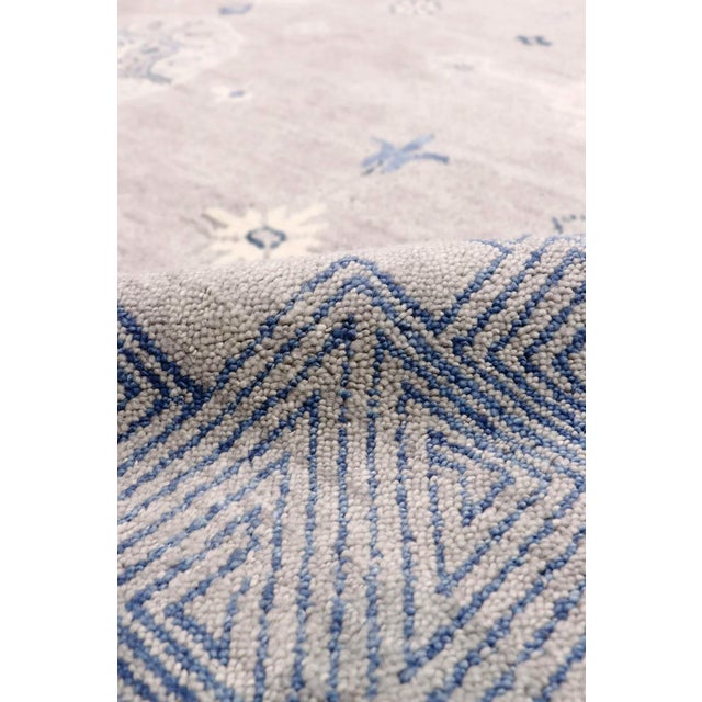 Pasargad Home Khotan Silver Wool Area Rug- 9' 1'' X 12'11'' For Sale - Image 4 of 6