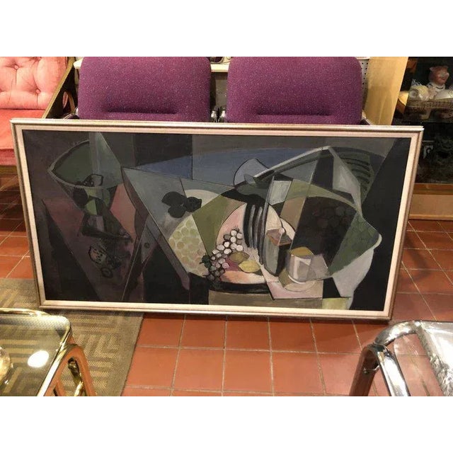 Wood Signed 1974 Oil Painting on Canvas, "Lemons in Low Key" by Sam Stetson For Sale - Image 7 of 11