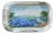 Vintage Glass Reverse Painted Bluebonnet Landscape Paper Weight For Sale